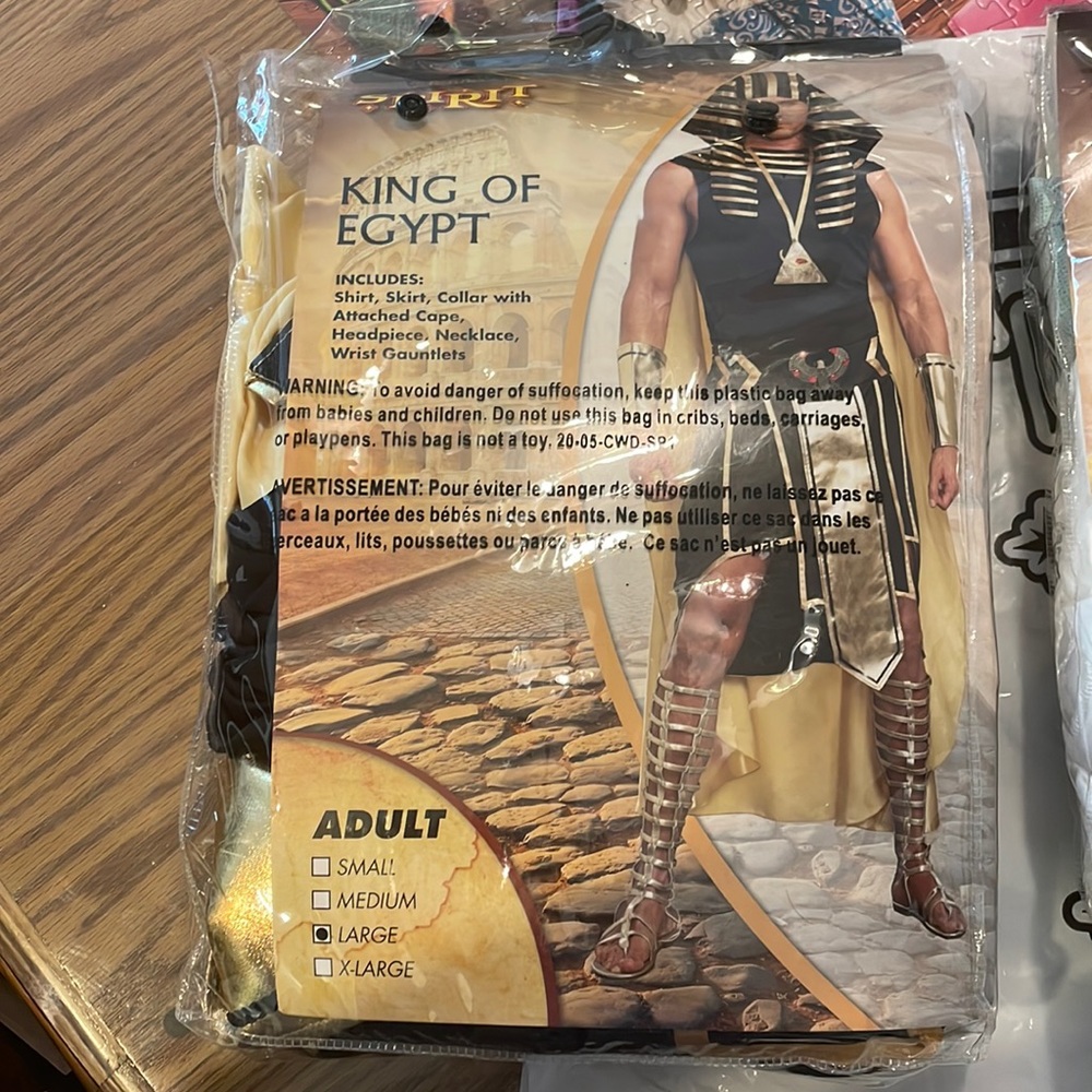 King of Egypt costume adult large